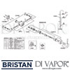 Bristan Prism Exposed Fixed Head Shower Diverter Kit Dimensions